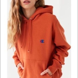 Orange champion reverse weave hoodie/sweatshirt XS